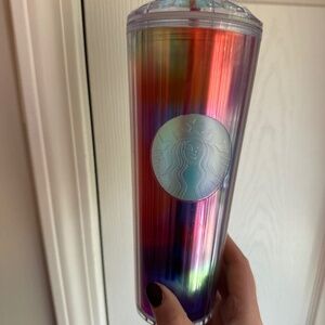 Rainbow Starbucks Tumbler